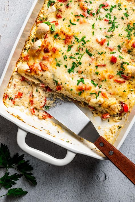 Baked Feta Dip, Baked Feta Recipe, White Chicken Enchiladas, Enchilada Casserole Recipes, Roasted Radishes, Baked Feta, Easy Mediterranean Diet Recipes, Artichoke Chicken, Low Carb Flour