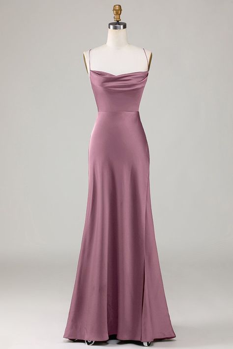 Simple Silk Prom Dress, Olive Prom Dresses, Black Lace Evening Dress, Burgundy Homecoming Dresses, Womens Bridesmaid Dresses, Lovely Partner, Pink Evening Dress, Floor Length Prom Dresses, Prom Dress Inspiration