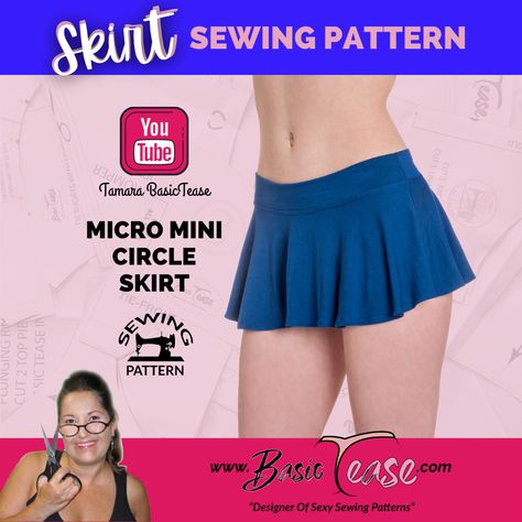 Sharing more of my previous sewing patterns🧵 This is the Micro Mini Circle Skirt Sewing Pattern. Check out my YouTube channel to learn how to sew with stretch fabric 🎬 https://www.youtube.com/c/TamaraBasicTease 💋 Visit my website to subscribe or purchase this cute versatile sewing pattern available in 5 sizes💎 https://basictease.com/product/micro-mini-circle-skirt-sewing-pattern/ Mini Skirt Pattern Sewing Free, Free Mini Skirt Sewing Pattern, 360 Circle Skirt Pattern, Short Circle Skirt Pattern, Circle Skirt Sewing Pattern, Mini Skirt Sewing Pattern, Mini Circle Skirt, Mini Skirt Pattern, Skirt Sewing Pattern