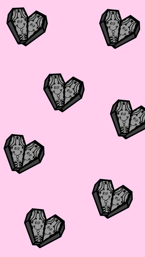 Halloween Valentines Wallpaper, Spooky Valentines Wallpaper, Coffin Background, Creepy Cute Wallpaper, October Background, Alternative Valentines, Spooky Background, Halloween Heart, Lips Art Print