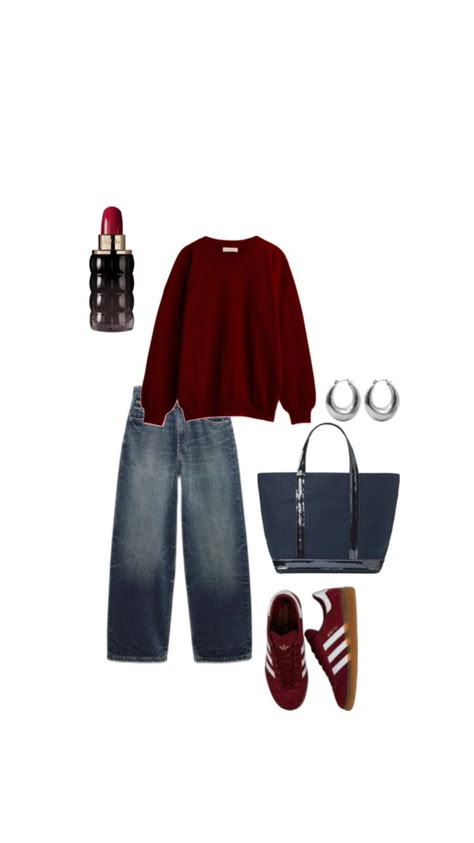 Maroon Christmas Outfit, Bordeaux Outfit, Pullovers Outfit, Color Outfits, Outfit Inspo Winter, Burgundy Style, Jewel Tone Colors, Navy Outfit, Dark Outfits