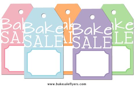 Bake Sale Labels Free Printable, Bake Sale Tags Free Printable, Price Tag Template, Bake Sale Sign, Fundraiser Bake Sale, Bake Sale Flyer, Free Flyer Design, Bake Sale Treats, Bake Sale Packaging