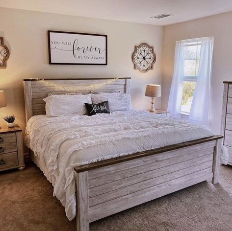 Bedroom Ideas For Couples, Bedroom Ideas For Couples Modern, Farmhouse Bedroom Decor, Couple Bedroom, Ideas For Couples, Master Bedrooms Decor, Remodel Bedroom, Rustic Bedroom, Room Inspiration Bedroom