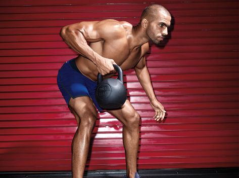 Kettlebell workout Best Lat Exercises, Lat Exercises, Strengthen Your Back, Kettlebell Rack, Kettlebell Circuit, Kettlebell Workouts, Men's Journal, Kettle Bell, Burning Workout