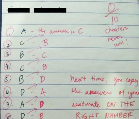 Memes About Cheating On A Test, How To Cheat On A Test, Bad Test Grade, Scary Names, Funny Teachers, Funny Test Answers, Bad Grades, Funny Test, School Testing