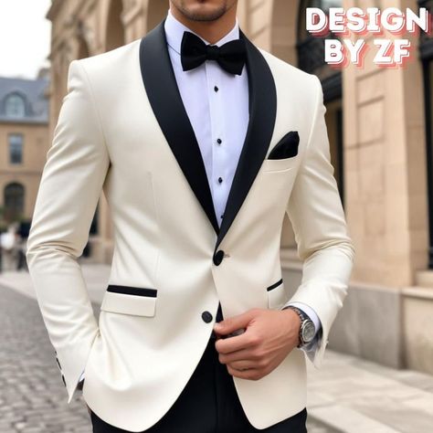 Trending Suits, Black Coat Pant, White Tuxedo Wedding, Marriage Suits, Wedding Suits Men Black, White Tux, Cream Suit, Wedding Suits Groom, White Tuxedo