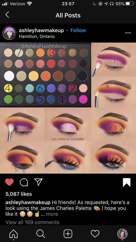 Morphe 39s Palette Looks, Take Me To Brazil Palette Looks, James Charles Palette Looks Tutorial, Colorful Eye Makeup Step By Step, Morphe James Charles Palette Looks, James Charles Palette Looks Step By Step, Colorful Eyeshadow Looks Step By Step, Makeup Looks James Charles Palette, Eyeshadow Looks James Charles Palette