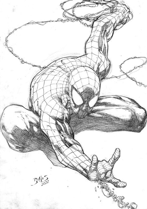 Comic Art Tattoo, Spiderman Art Drawing, Spiderman Sketches, Spiderman Comic Art, Sketch Comic, Comic Art Sketch, Man Drawing, Spiderman Drawing, Drawing Superheroes