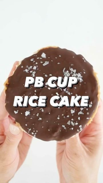 Pb Cups, Rice Cake Recipes, Salt Flakes, Melted Chocolate, Natural Peanut Butter, Rice Cakes, Food Stuff, Dark Chocolate Chips, Nut Butter