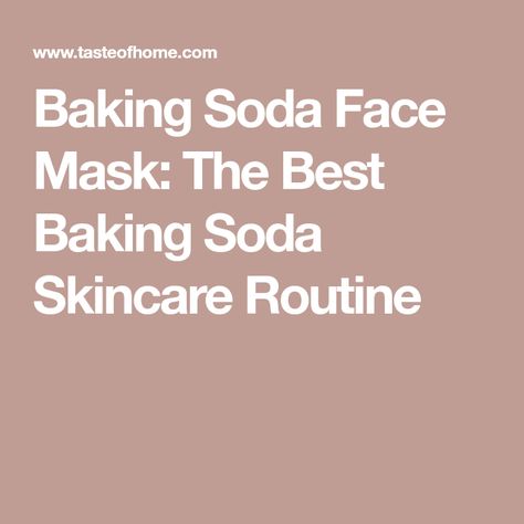 Baking Soda Face Mask: The Best Baking Soda Skincare Routine Baking Soda Mask, Baking Soda And Honey, Baking Soda Face Mask, Tomato Face, Skin Care Home Remedies, Baking Soda Face, Baking Soda Benefits, Gentle Face Wash, Best Baking