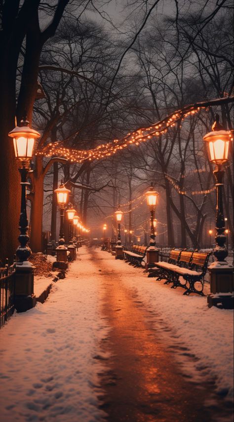 New York Christmas Wallpaper, Winter In City, Nyc Winter Aesthetic, Nyc Christmas Aesthetic, Winter Central Park, Gift Ideas For Your Girlfriend, Ideas For Your Girlfriend, Queen Of Hearts Card, Christmas Street