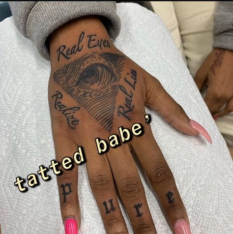 Hood Tattoo For Women, Hood Couple Tattoos, Female Hand Tattoos Black Women, Women’s Hand Tattoo Ideas, Hood Girl Tattoos, Thug Tattoos For Women Sleeve, Money Tattoo Ideas For Women, Money Tattoos Women, Hand Tattoos Baddie