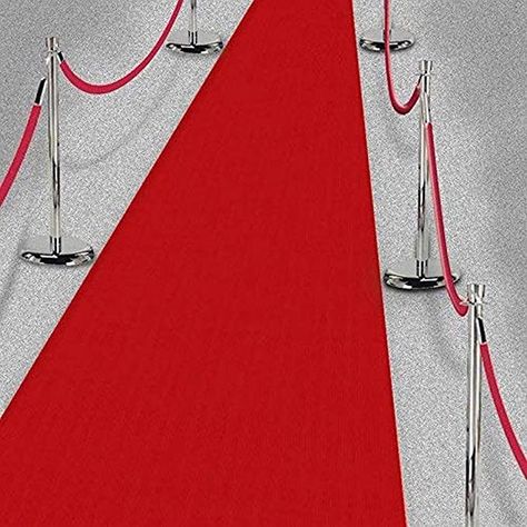 Amazon.com: Amscan 15ft Hollywood Party Decoration Fabric Red Carpet Floor Runner: Home & Kitchen Vip Red Carpet, Hollywood Party Decorations, Red Carpet Wedding, Birthday Party Props, Hollywood Party Theme, Red Carpet Party, Hall Carpet, Hollywood Red Carpet, Red Floor