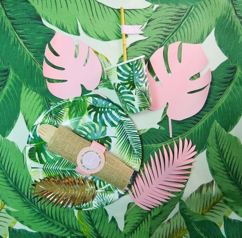 Kara's Party Ideas Beverly Hills Jungle Birthday Party | Kara's Party Ideas 7th Birthday Party For Girls, Balloon Garland Pink, Garden Backdrop, Jungle Balloons, Unicorn Birthday Party Decorations, Ribbon Tassel, Tropical Birthday Party, Jungle Theme Parties, Tangled Party