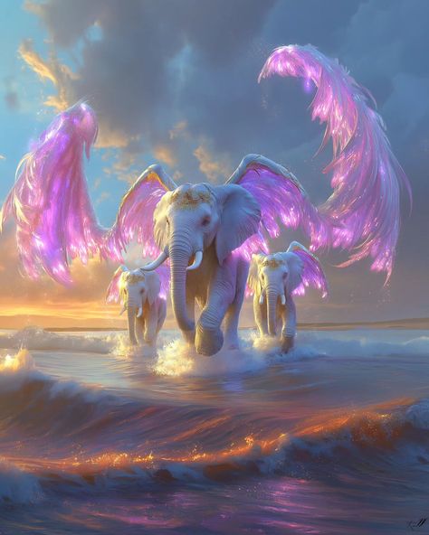 I am all about fairies... i present to you elephant fairies 😁🥰 . . #fairy #fairies #elephant #magical #beautiful #fantasy #wings #majestic #aiart Fantasy Wings, Crystal Aesthetic, July 31, Elephant, Cherry, Animals, On Instagram, Quick Saves, Instagram