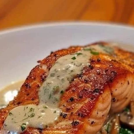 Chef zouheir on Instagram: "🌟 Pan-Seared Salmon with a Creamy Florentine Sauce 🌟
 
Ingredients:

For the Salmon:

4 salmon fillets (about 6 oz each)
Salt and pepper to taste
2 tablespoons olive oil
For the Creamy Florentine Sauce:

2 tablespoons unsalted butter
3 cloves garlic, minced
1 small onion, finely chopped
1 cup heavy cream
1/2 cup chicken broth
1/2 cup grated Parmesan cheese
2 cups fresh spinach, roughly chopped
1/2 cup sun-dried tomatoes, chopped
Salt and pepper to taste
Fresh lemon juice (optional, for serving)
Fresh parsley, chopped (for garnish)
Directions:

1️⃣ For the Salmon:

Season the salmon fillets with salt and pepper on both sides.
In a large skillet, heat the olive oil over medium-high heat. Add the salmon fillets, skin-side down, and cook for 4-5 minutes on each si Florentine Sauce, Air Fryer Recipes Chicken Breast, Apple Cinnamon Recipes, Mediterranean Fish Recipe, Seafood Entrees, Main Course Dishes, Pan Seared Salmon, Seared Salmon, Air Fryer Recipes Chicken