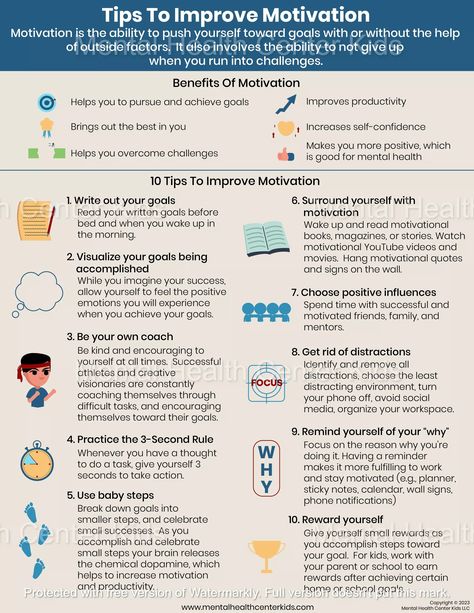 Individuals who feel motivated are likely to do their best and achieve high levels of productivity. In this resource, kids and teens will learn 10 ways to improve their motivation. Download the handout from our website. #Motivation #SelfAwareness #SelfImprovement #PersonalGrowth Motivation Tips Self, Behavioural Activation, Motivation For Learning, Improving Motivation, Low Motivation, Productive Tips, Motivation Techniques, Productivity Motivation, 5am Club