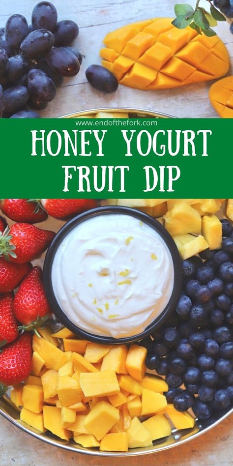 A 3-ingredient Greek yogurt dip which goes so well with fresh fruit. Its rich and creamy with a delicious tangy freshness. Greek Yogurt Fruit Dip, Healthy Fruit Dip, Sweet Dip, Yogurt Fruit Dip, Greek Yogurt Dip, Greek Yogurt Dips, Fruit Appetizers, Summer Salads With Fruit, Honey Yogurt