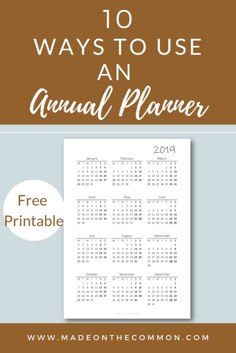 10 Ways to use a Year at a Glance Planner — Made on the Common At A Glance Planner, At A Glance Calendar, Annual Planner, Year At A Glance, Annual Calendar, Brownie Points, Spreadsheet Template, Journal Supplies, Planner Set