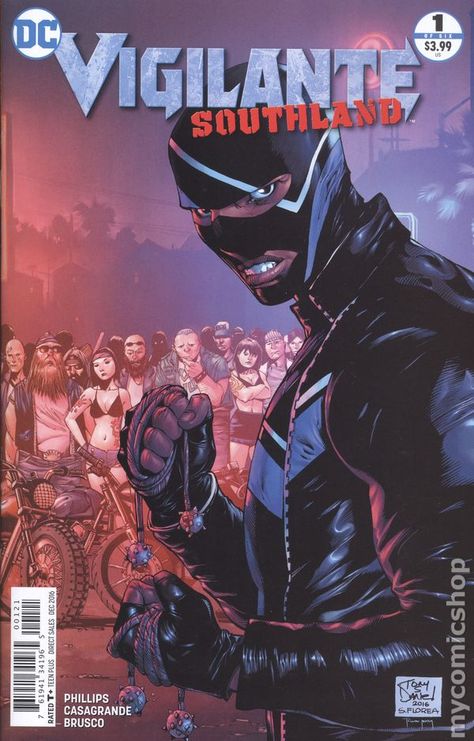 Vigilante Southland (2016) 1B Superhero Villains, Dc Comics Characters, Superhero Design, Dc Characters, Batman Comics, Comic Book Covers, Dc Comics Art, Dc Heroes, Superhero Art