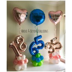 Balloon number table designs Balloon Arrangements Birthday, Number Balloon Bouquet, Party Balloons Diy, Balloon Numbers, Number Table, Balloon Bouquet Diy, Deco Ballon, Birthday Snacks, First Birthday Tutu