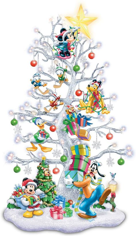 Disney Discovery- Bradford Exchange Christmas Tree - Decor - Disney Christmas Decorations Diy, Bradford Exchange Disney, Disney Christmas Decorations, Christmas Tree Base, Disney Christmas Tree, Chanukah Decor, Mickey Mouse Pictures, Mickey Y Minnie, Tabletop Christmas Tree