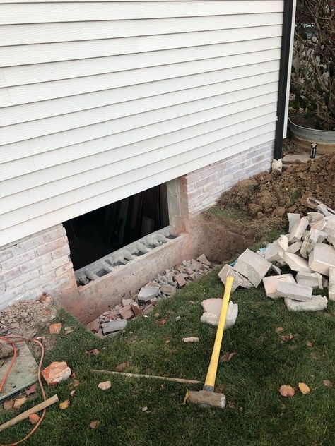 Adding Basement Windows, Replace Basement Windows, Replacing Basement Windows, Egress Windows In Basement, Expanding Foam Insulation, Installing Egress Window, House Skirting, Basement Refinishing, Baby Room Curtains