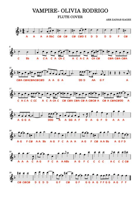 flute, flute sheet music, music notes, Olivia Rodrigo, Vampire by Olivia Rodrigo, violin music, violin sheet music, popular sheet music, woodwind sheet music, c instrument, instrumental, music Flute Beginner Music Sheets, Flute Sheet Music With Letter Notes, Flute Music Sheet With Notes, Violin Sheet Music For Beginners With Letters, Careless Whisper Flute Sheet Music, Easy Violin Sheet Music With Letters, Fun Violin Sheet Music, Flute Sheet Music Beginner, Easy Flute Songs