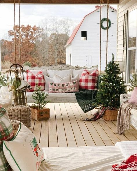 Farmhouse Porch Swings, Double Pantry, Kitchen Expansion, Monday Morning Coffee, Front Porch Swing, Porch Swing Bed, Farmhouse Outdoor Decor, Rustic Porch, Winter Porch