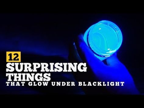 12 Surprising things that glow under UV light | A blacklight experiment #Blacklight #UVlight #Glow - YouTube Things That Glow, Light Science, Light Show, Uv Light, Everyday Items, Black Light, Things That, Science, Rainbow