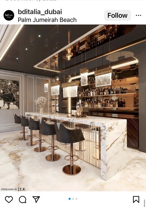 Bar Chair Design, Luxury Bar Design, Bar Counter Design, Home Bar Rooms, House Bar, Bar Interior Design, Luxury Bar, Home Bar Designs, Counter Design