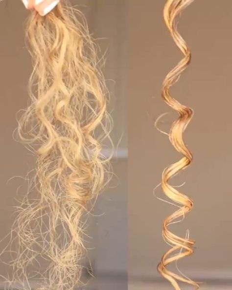 Curly  Hair 👑 shared a post on Instagram: “🔥 HOW TO BRING DAMAGED CURLS BACK TO LIFE ! 👀  TIPS: • use less heat • moisture • Deep condition /…” • Follow their account to see 710 posts. How To Set Curly Hair, How To Look After Curly Hair, Curly Hair Before And After, Perm Curls, Curly Hair Mask, Frizzy Curly Hair, Dry Curly Hair, Curly Hair Videos, Use Less