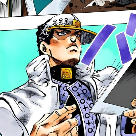 Jojo Manga Art, Jotaro Part 4, Jotaro Kujo Star Platinum, Jojo Pfp, Jjba Icons, Star Platinum, Jojo Manga, Ideas Para Dibujos, Pretty Icons