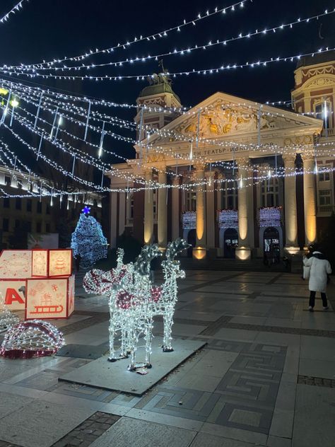 #sofia #bulgaria #theatre #lights #christmas Sofia Bulgaria, Lights Christmas, Favorite City, Bulgaria, Sofia, Christmas, Quick Saves