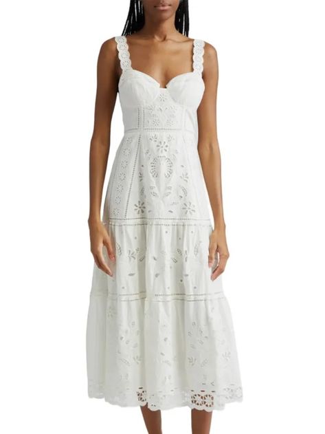 11 Summer 2024 Fashion Trends You Need to Know and Shop Right Now | Glamour White Corset Dress, 2010s Fashion, Fashion Newsletter, Cotton Sundress, White Corset, Camisole Dress, Grad Dresses, One Tree, Lace Midi