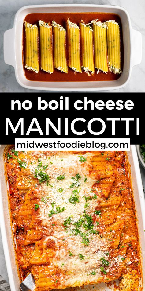 Healthy Manicotti, Manicotti Recipe With Cottage Cheese, Meat Manicotti Recipe, No Boil Manicotti Recipe, Baked Manicotti Recipe, Manicotti Recipes, Meat Manicotti, Easy Manicotti Recipe, Spinach Manicotti