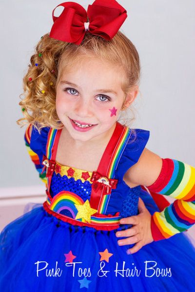 Rainbow Brite Costume, Rainbow Brite Party, Tutu Dress Costumes, Overalls Boys, Pink Toes, Girls Overalls, Rainbow Bright, Rainbow Brite, Birthday Tutu