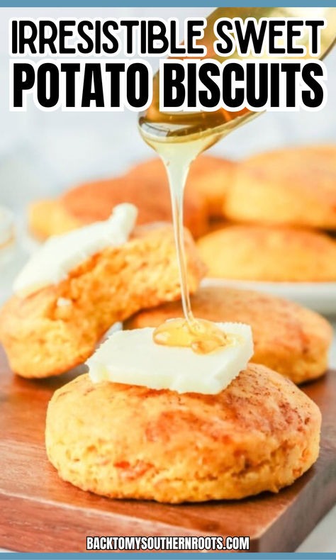 Looking for a delicious twist on a classic? Try these sweet potato biscuits! Perfect as a side for any meal, these biscuits are fluffy, flavorful, and easy to make. Discover what to do with sweet potatoes and impress your family with these tasty sweet potato biscuits. Perfect for breakfast, lunch, or dinner! #SweetPotatoBiscuits #BiscuitRecipes #MealsWithBiscuits Sweet Potato Biscuits Recipe, Potato Biscuits Recipe, Potato Biscuits, Sweet Potato Biscuits, Yummy Sweet Potatoes, Flaky Biscuits, Side Dish Recipes Easy, Biscuits Recipe, Homemade Biscuits