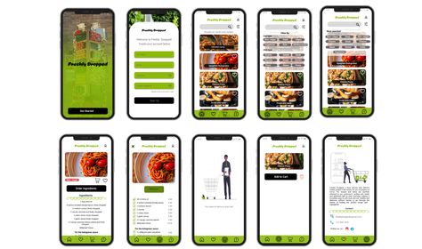 Freshly Dropped, a food service that delivers freshly picked meal boxes for you to prepare at home. The recipes and items are carefully selected to our customer's wishes and needs and delivered right to their doorstep, making it incredibly easy to still cook and eat healthy and delicious without having to go through the hassle of finding the perfect recipe and ingredients. This project was completed in 2 days.It includes low fidelity wireframes, high fidelity prototype and an interactive product Low Fidelity Prototype, High Fidelity Prototype, Wireframe, Home Logo, Logo Mark, Recipe Box, Perfect Food, User Interface, Business Card Design