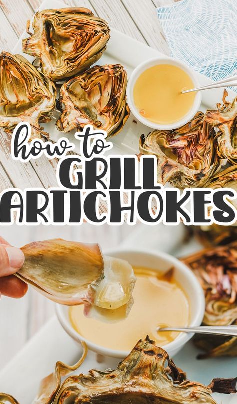 Purple Artichoke Recipe, Artichoke Recipes Grilled, How To Grill Artichokes, Grilled Artichoke, Artichoke Recipes, Refreshing Food, Eat Seasonal, Just Eat It, Grilled Veggies