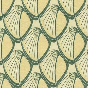 Art Nouveau Gordijn- en Meubelstoffen - Maison l'Art Nouveau Art Nouveau Fabric, Art Nouveau Motif, New House - Kitchen, Green Curtains, Art Nouveau Design, Green A, Jacquard Fabric, Fabric Art, Go Green