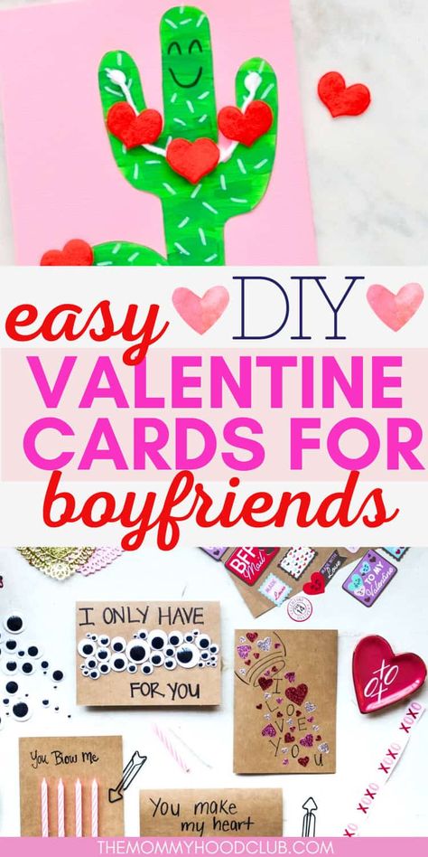 15 DIY Valentine's Day Cards for Boyfriends | 2025 Valentine Cards Handmade, Diy Valentine's Cards, Cards For Boyfriend, Diy Valentine's Day, Valentine's Day Cards, Valentine's Day Diy, Valentine Cards, Your Boyfriend, Valentines Diy