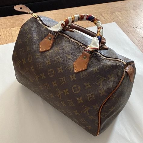 1982 Louis Vuitton Vintage Speedy 30 Monogram Bag Lv Speedy, Louis Vuitton Vintage, Speedy 30, Twilly, Monogram Bag, Vintage Bag, Vintage Louis Vuitton, Louis Vuitton Speedy, Bags Designer Fashion