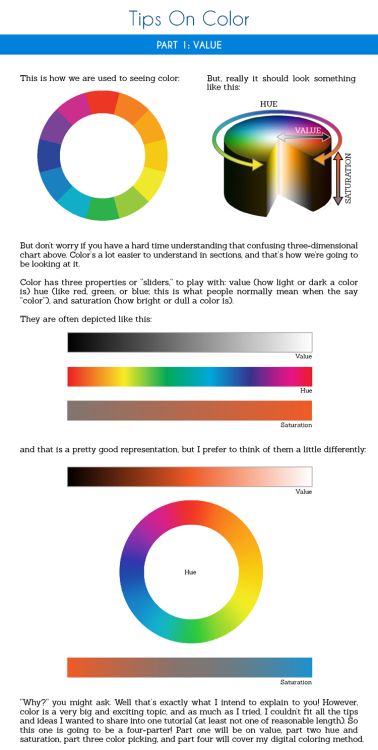 Color Tutorial Part 1: Value Part 2 : Hue and... - SarahCulture Ux Patterns, Saturation Color, Value Painting, Color Tutorial, Digital Tutorial, Hex Color Palette, Colour Theory, Splash Art, Colored Pencil Techniques