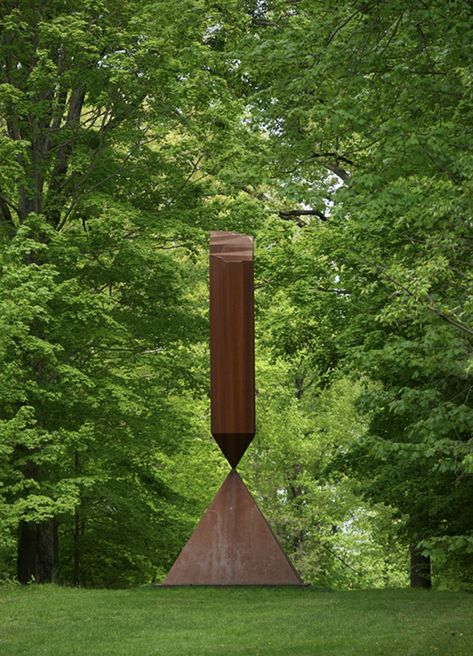 ‘Broken Obelisk’, 1967 Barnett Newman   Storm King Sculpture Park Industrial Sculpture, Aluminum Sculpture, Storm King Art Center, Gardner Museum, Louise Nevelson, Storm King, Barnett Newman, Henry Moore, Public Sculpture