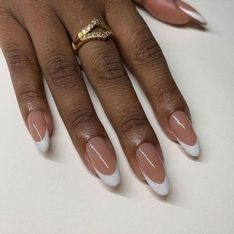 French Tips With Color Line, Short French Tip Nails, Colored Nail Tips, French Tip Nail Art, Gel Nails French, Nail Tip Designs, Manikur Kuku, French Tip Nail Designs, French Manicure Nails