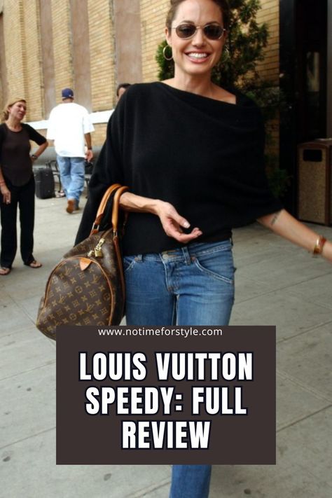 Louis Vuitton Speedy: Full Review of one of Louis Vuitton's most iconic handbags. The Speedy 30 in particular is a great investment bag. Speedy 30 Outfit, Iconic Handbags, Louis Vuitton Bag Outfit, Speedy Bag, Investment Bags, Monogram Outfit, Louis Vuitton Purse, Louis Vuitton Speedy 30, Speedy 30