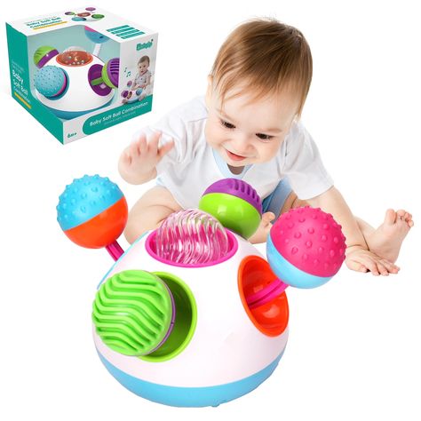 PRICES MAY VARY. infant toys 6-12 months:Push , spin , zip and click!Baby einstein toys promote cognitive development,making them ideal montessori toys for babies 6-12 months. Must-have addition to every baby toy. Push Toys For Toddlers 1-3 :Push the Light red ball and the blue Ball is pushed out;green and purple knobs click in and out;orange and teal ball on top spins around and around;soft rubber tops feature vivid textures;each ball is filled with rattling beads and can spin. Sensory Toys For Sensory Toys For Babies, Baby Einstein Toys, Infant Toys, Gifts For Toddlers, Baby Sensory Toys, Toys Montessori, Baby Pop, Toys For Babies, Montessori Educational Toys