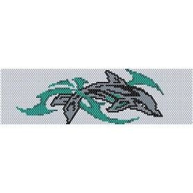 Dolphin - Bead Looming, Stitch Bracelet, Beading Loom, Bead Crochet Patterns, Motifs Perler, Bead Embroidery Patterns, Fall Sale, Loom Pattern, Seed Bead Patterns