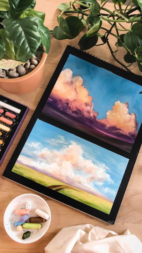 rosies.sketchbook on Instagram: Trying to finish another sketchbook so I’m just filling in the pages that are not complete. Pastel Landscapes, Oil Pastel Landscape, Oil Pastels Painting, Pastel Landscape, Oil Pastel Art, Oil Pastel Drawings, Shop Art Prints, Oil Pastels, Art How